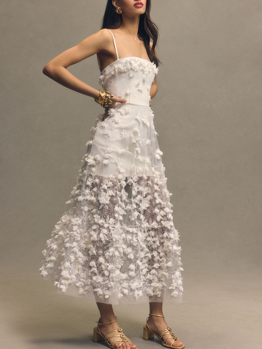 Helsi Ivory Floral Appliqu Dress